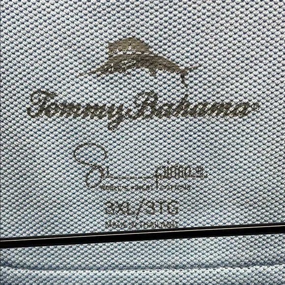 Tommy Bahama Plus Size Blue Polo Classic Design - Picture 2 of 7